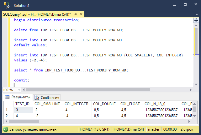 MSSQL and linked server default values