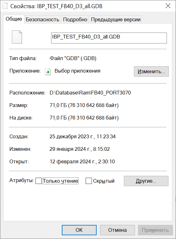 Database File Information
