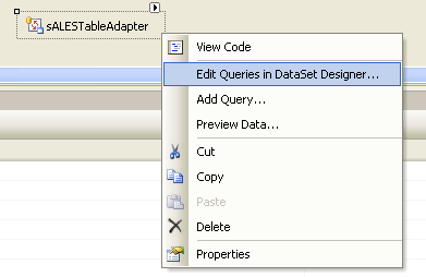 TableAdapter. Edit query