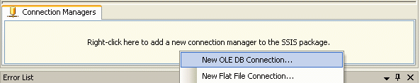 SSIS. Connection manager