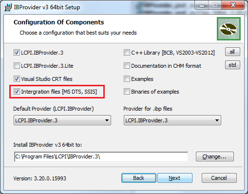 Screenshot. IBProvider installer. Allowing on installation of integration files.