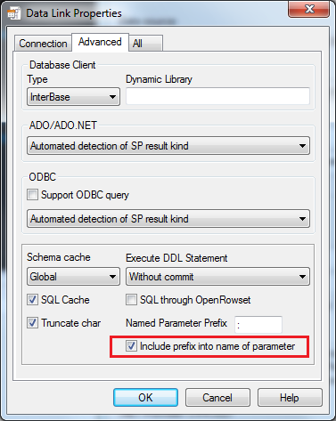 Data Links: setup of "named_param_rules" property.