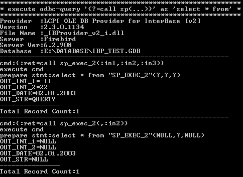 Output of sample.